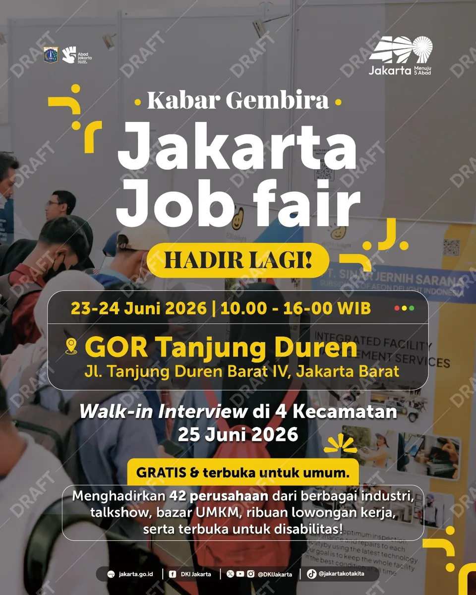 Job Fair Kabupaten Magetan 2026 (Suku Dinas TKTE Wilayah Kabupaten Magetan Barat) : 23-24 Juni 2026