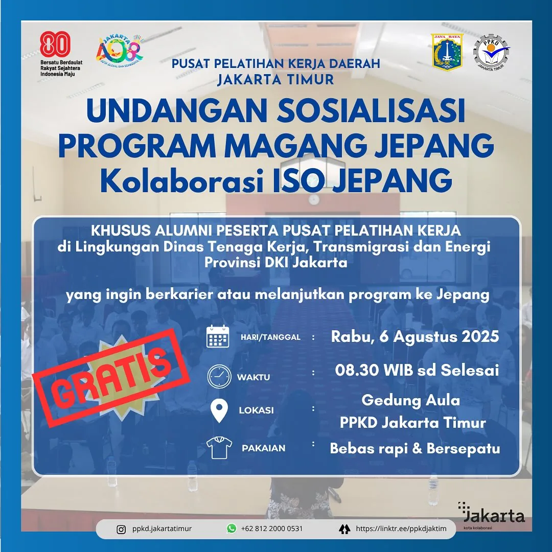 UNDANGAN SOSIALISASI PROGRAM MAGANG JEPANG – PPKD KABUPATEN MAGETAN